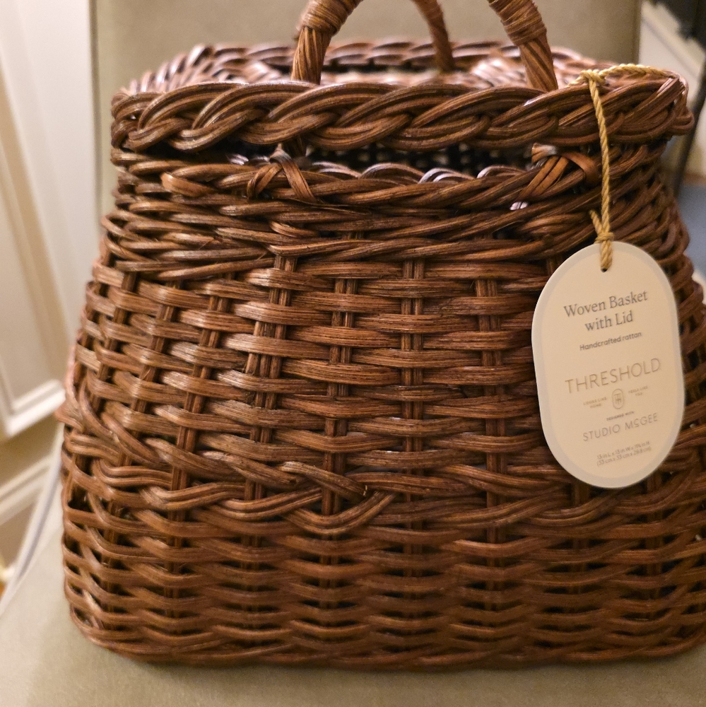 Studio Mcgee Threshold Rattan Basket Square Dark Brown Target 2025 - Picture 10 of 14